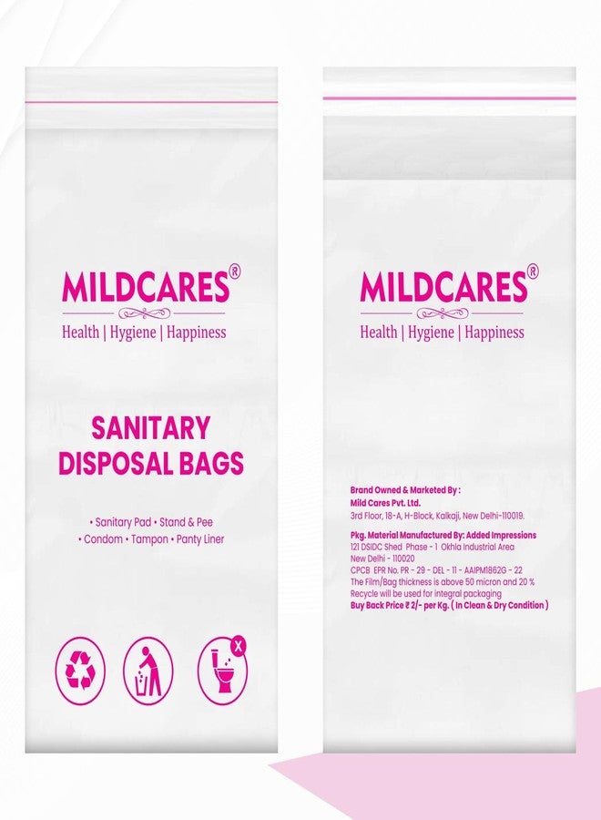 MildCares Sanitary Disposable Bags (Pack of 25) | Leakproof Disposalable Bag For Sanitary Pads, Condoms, Diaper, Panty Liner & Tampoons | Bags For Discrete Disposal Of intimate Products For Women - Image 2